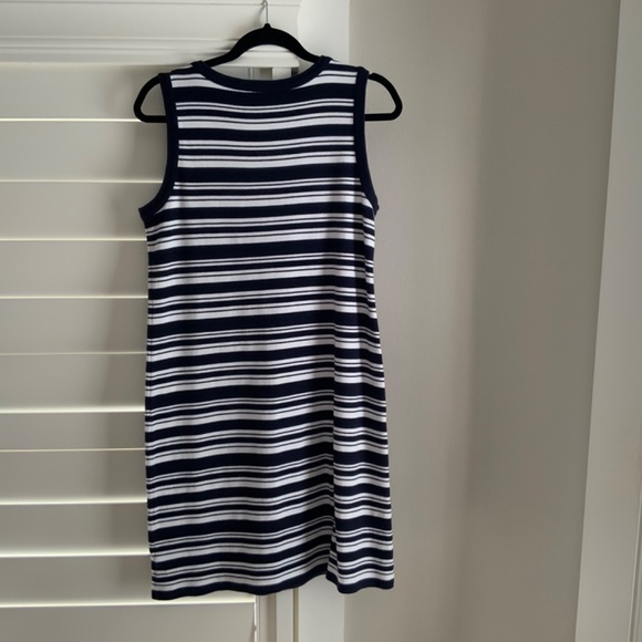 Talbots navy striped medium sized dress. - Picture 4 of 4